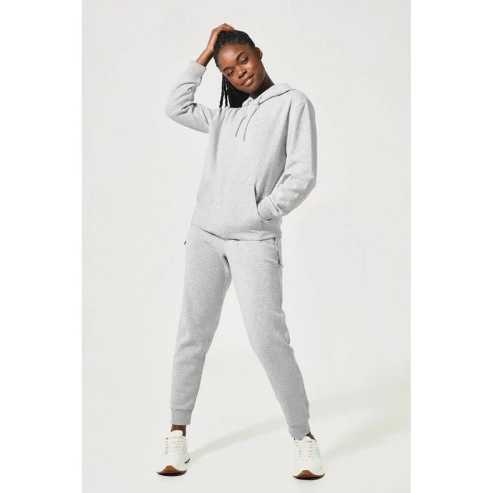 Under Armour Joggers Women's M Gray Fleece Drawstring Waist Tapered Leg KFC474 - Picture 8 of 8